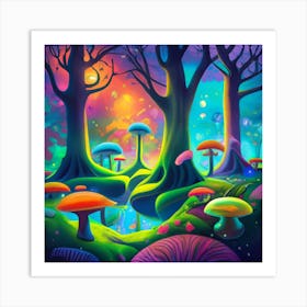 Psychedelic Forest Art Print