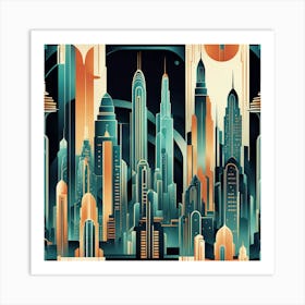 Futuristic Cityscape 37 Art Print