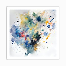 Watercolor Splatter Art Print