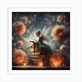 Fairy Reading Book Art Print