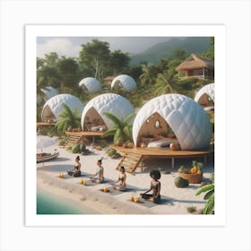 Resort On The Beach Art Print