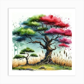 Colorful Tree Art Print