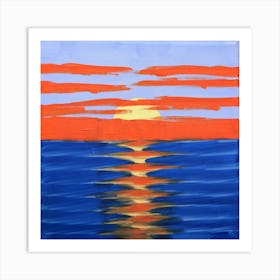 Sunset On The Water Art Print