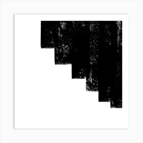 Black And White Grunge Painting Art Print