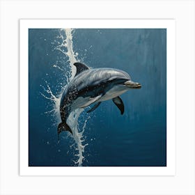 Dolphin Jumping 4 Art Print