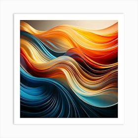 Firefly Graceful Symphony Of Flowing Abstract Curves 24279 Art Print