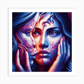 Woman'S Face 3 Art Print