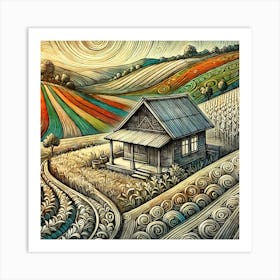 Tapestry of Rural Grace Art Print