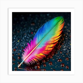 Rainbow Feather 1 Art Print