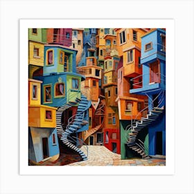 Colorful City 1 Art Print