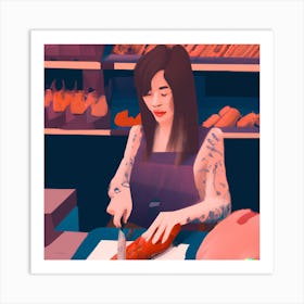 Beautiful Butcher Art Print