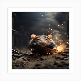 Rat In The Dark Art Print