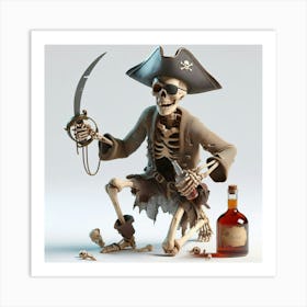 Pirate Skeleton 10 Art Print