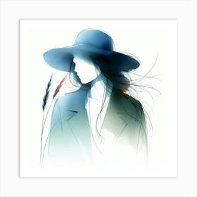 Girl In A Hat 4 Art Print