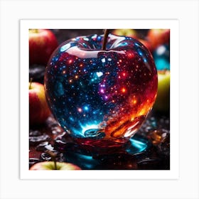 Galaxy Apple Art Print