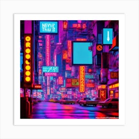 Neon City 1 Art Print