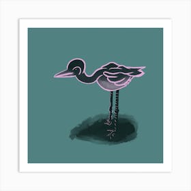 Dramatic Flamingo Art Print