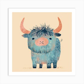 Charming Illustration Yak 3 Art Print