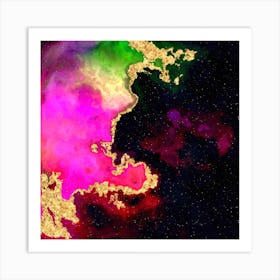 100 Nebulas in Space with Stars Abstract n.066 Art Print