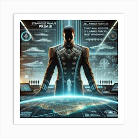 A Science Fiction Depiction Of Strategist Primus, Art Print