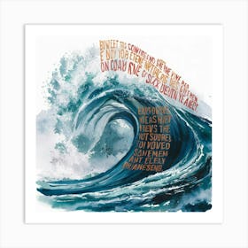 Wave Of The Sea Art Print