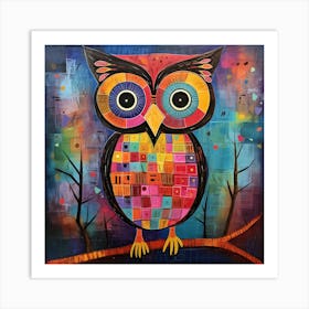 Colorful Owl 1 Art Print