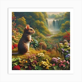 Mouse In The Garden 3 Art Print