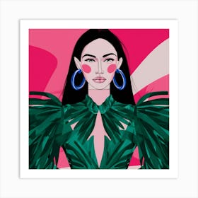 Illustration Of A Woman Art Print