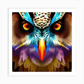 Owl Face Art Print