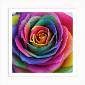 Rainbow Rose 6 Art Print