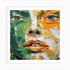 Abstract Of A Woman'S Face 3 Art Print