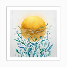 Sun In The Grass 3 Art Print