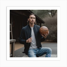 Steve Nash AI Art Print