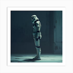 Thoughtful Stormtrooper Art Print