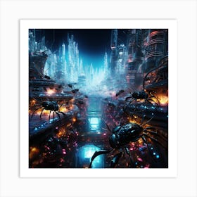 Futuristic City 42 Art Print