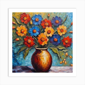 Flowers In A Vase 23 Art Print