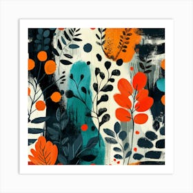 Abstract Floral Pattern 10 Art Print