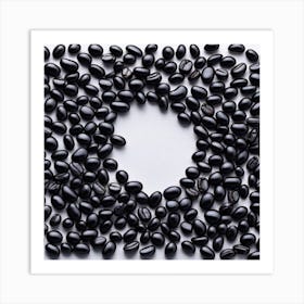 Coffee Beans In A Circle Art Print