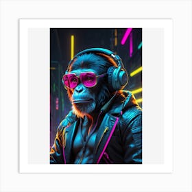 Dj Chimp Art Print