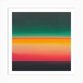 Abstract peaceful Sunrise colors Art Print