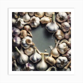 Garlic Cloves In A Circle Art Print