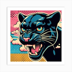 Pop Black Panther Art Print