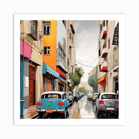 Street Scene Canvas Print Art Print