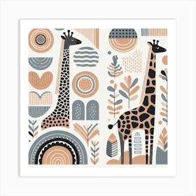 Scandinavian style, Giraffe 3 Art Print