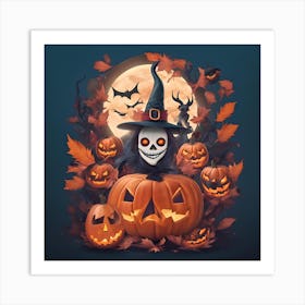 Halloween Pumpkins 9 Art Print