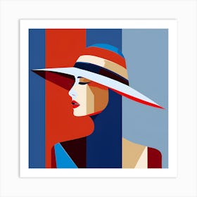 Woman In A Hat 7 Art Print