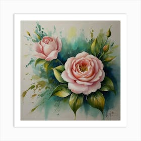 Pink Roses Art Print