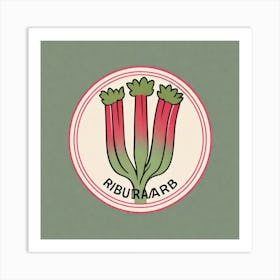 Rhubarb As A Logo (42) Art Print