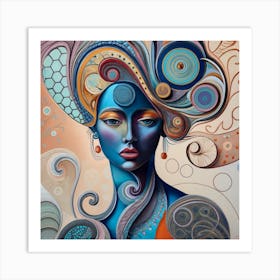 Abstract Of A Woman 1 Art Print