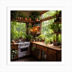 Kitchen Full Of Plants Art Print